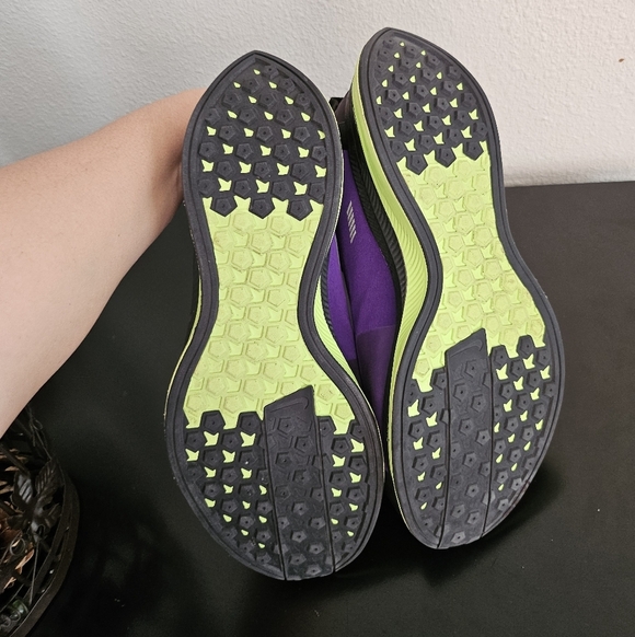 Nike Zoom Pegasus Turbo Shield Black Voltage Purple Running Sneakers Size 8.5 - Picture 8 of 16